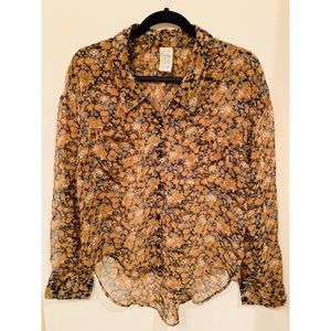 Free People Rider Floral Shirt
